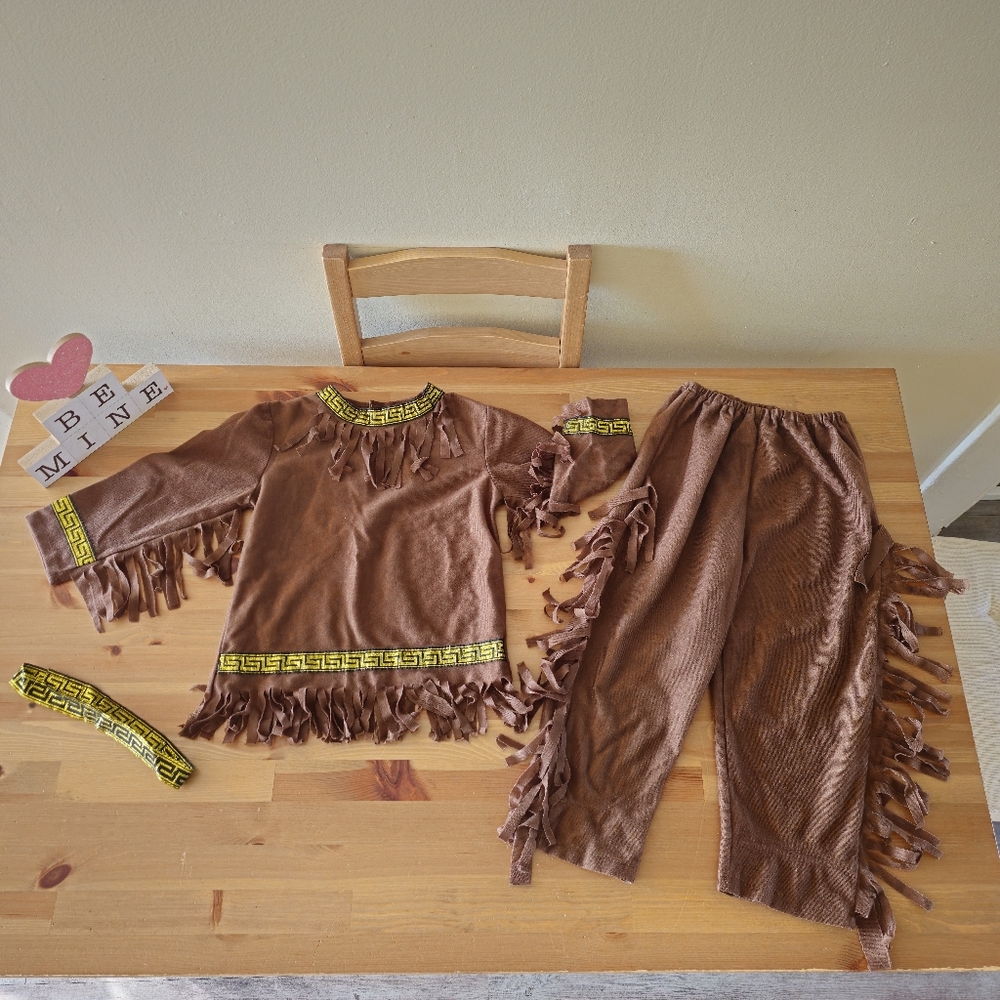 Karnival Costumes - Native American Brave Boy's Costume - S Brown - Picture 9 of 9